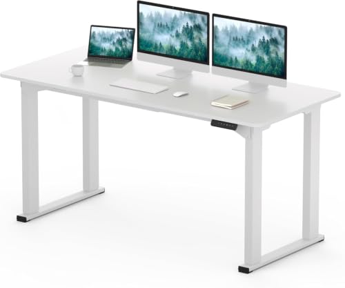 Image of SANODESK 4-Leg 63''x28'' Large Electric Height Adjustable Standing Desk