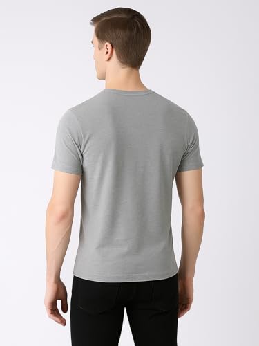 Image of Friskers Men's V-Neck Short Sleeves Cotton T-Shirt - Casual T-Shirt, Regular Fit