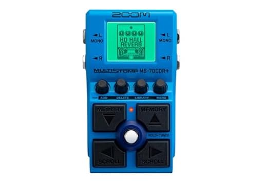 Zoom MS-70CDR+ Pedal multiefectos para guitarra con más de 140 efectos incluyendo chorus, delays, reverbs, stereo effects, cadena de efectos, 1 stompbox, afinador, alimentado por pilas | Ya disponible en tu tienda friki favorita! En mundofriki.es!