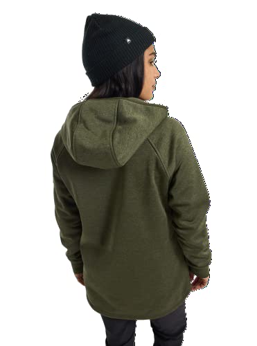 Burton Lã feminina padrão Minxy com zíper completo, cinza escuro floresta, XGG