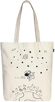 EcoRight 100% Organic Canvas Tote Bag with Zip, Eco-friendly Small Tote Bags for Women for Christmas, Travel, Beach & Shopping