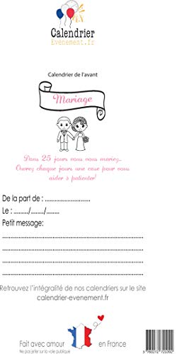 Advent Calendar 25 Days Before Wedding - Wedding Gift for Couples - EVJF Gift - Wedding Organization Guide - Image 3
