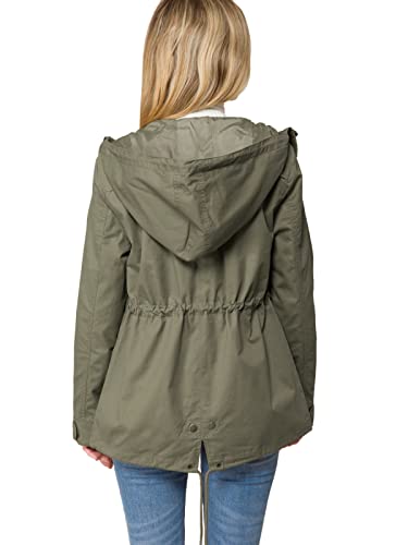Design by Olivia Women's Military Anorak Safari Hoodie Jacket4