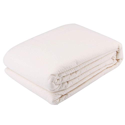 Lawei Natural Cotton Batting 72x90 inch for Quilting Soft Needle-Punched Craft Fabric for Wearable Arts Machine Washable Quilt Wadding with Low Shrinkage (1.82x2.3m)