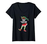 Photo Gallery donna elf squad matching family pigiama natale elves gruppo regalo maglietta con collo a v Photo Gallery donna elf squad matching family pigiama natale elves gruppo regalo maglietta con collo a v