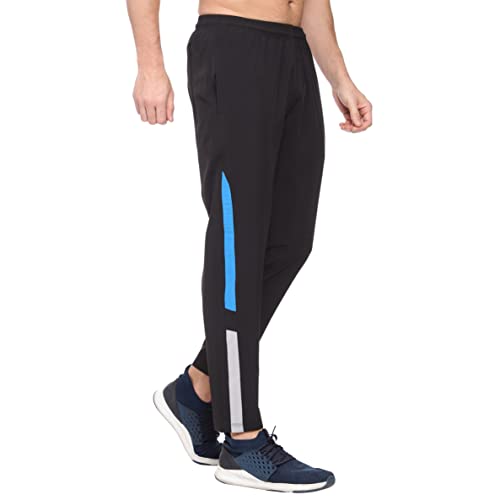 Image of Men's Ns Lycra Spandex Mixx Polyester Sports Trackpants with Both Side Zipper Pockets