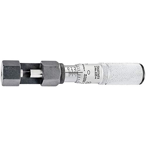 Micrómetro de alambre Starrett T225F de 0 a 0,400 pulgadas con fricción