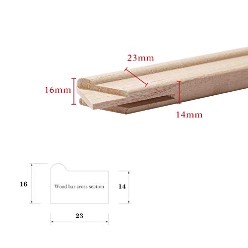 Fotolijst, houten canvas frame doe-het-zelf massief houten frame kit voor canvas olieverfschilderij print muurkunst stretching accessoires poster diamant schilderijen woondecoratie (kleur: breedte 45