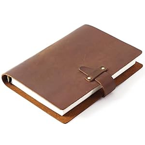 TAHALI Leder Notizbuch A5 Spiral Tagebuch