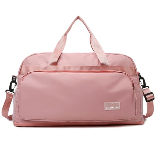 Vllcsla Bolsa de Gimnasio Deporte Mujer Grande, Expandible 37,7 L a 50,7 L, con Bolsillo Húmedo, Bolsa de Viaje Deportiva de Fin de Semana con Correas, Bolso Weekend Equipaje de Mano Ligera