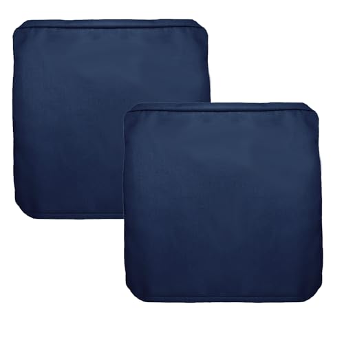FLYMEI Paquete de 2 fundas de repuesto para cojines para muebles de patio, duraderas para exteriores, 20 x 20 x 2 pulgadas, resistentes al agua, para sofá de patio