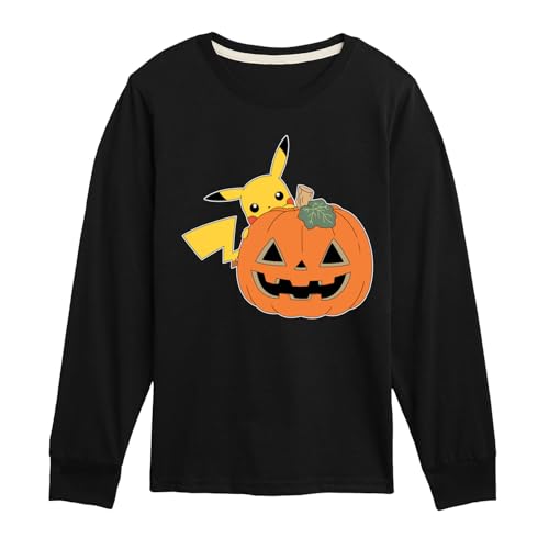 HYBRID APPAREL - Pokémon - Pikachu Pumpkin - Youth Long Sleeve Graphic T-Shirt