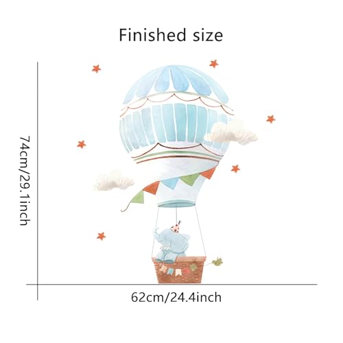 Vinilo Decorativo Infantil Elefante Globo - 62x74 cm miniatura 5