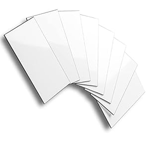 AULIGET 3″ x 6″ Subway Tile Peel and Stick Backsplash, Thick PVC Stick on Wall Tiles (100, Polished White Tile Look)