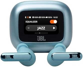 JBL New Launch Live Beam 3 TWS,Hi-Res Audio True ANC Earbuds,Smart Case with Touch Display,48H Playtime,Wireless Charging,6 Mic,Multipoint Connection,Ip55 Proof, Headphones App,Personi-Fi 3.0 (Blue)