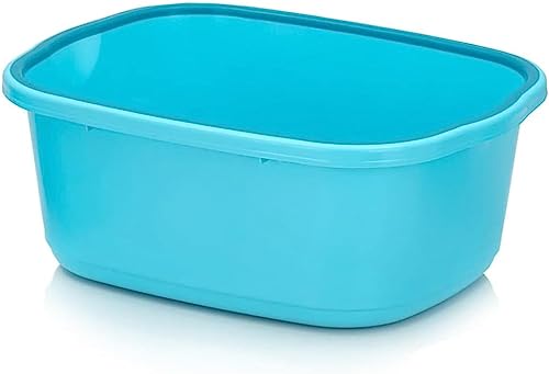 Image of DJ ENTERPRISE Multipurpose Plastic Tub 20L | Durable Rectangular Washing Tub for Laundry, Bathroom & Storage | Lightweight Household Utility Bucket | Compact Home Use | Blue