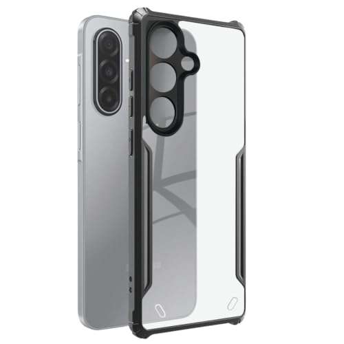 Image of SPAZY CASE Transparent Shockproof Back Cover for Samsung Galaxy A17 | Clear Case with Air Cushion Corners | Scratch Resistant Hard Back | Camera & Screen Protection