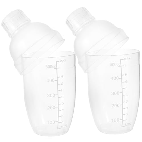 Cabilock 2 Piezas Criba Vibradora Coctelera De Plástico Con Escala Para Barman Cocteleras Para Cócteles De Bar