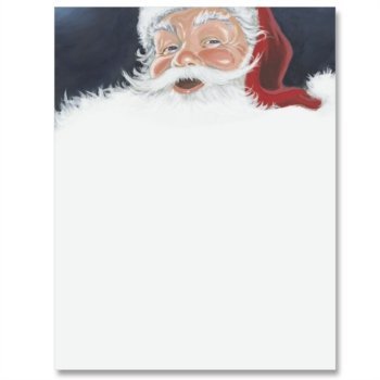 PaperDirect Classic Saint Nick Border Paper, Santa Claus Christmas Design with Winter Holiday Theme, 8.5 x 11, Acid-Free, Stationery for Letters,