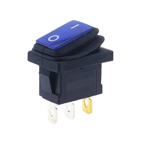 Interrupteur KCD1 3 PIN avec voyant LED bleu pour circuit auto