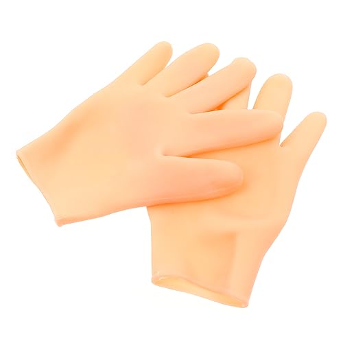 BATHVEVE Guantes Hidratantes De Sebs Para Cuidado De Manos Exfoliantes Flexibles y Duraderos Color Piel Reutilizables Para Nutrición Casa y Viaje