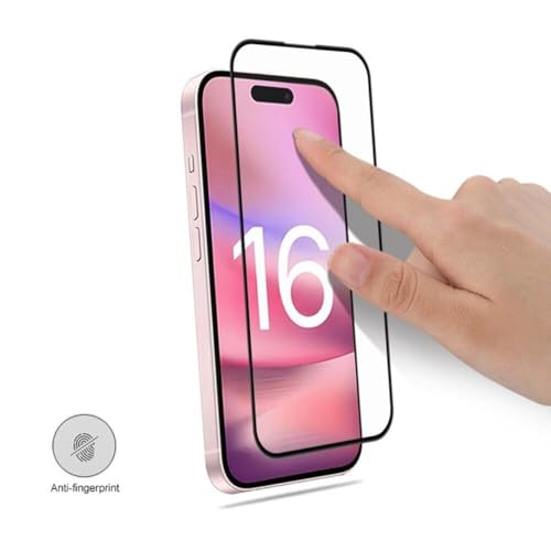 Image of Edge to Edge Screen Protector Tempered Glass for iPhone 16 with Easy Installation Kit Transparent