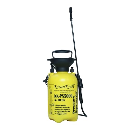 KisanKraft KK-PS5000 Manual Pressure Sprayer | Hand Operated | Perfect for Medium-Scale Spraying | 5L Capacity for Coverage | Versatile for pest Control, fertilizing & Weed Management | Easy to use