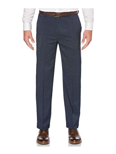 Savane Mens Stretch Performance Comfort Waist Dress Pants (36 x 30, Dark Sapphire)