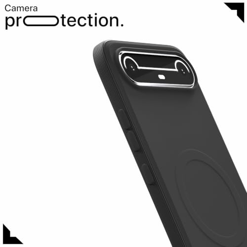 Image of Pikkme Back Cover for Tecno Pova Slim 5G Soft Matte Silicone Mag-Safe Design (Mag-Safe Not Support) Camera Protection | Slim Fit Bumper Cover (Black)