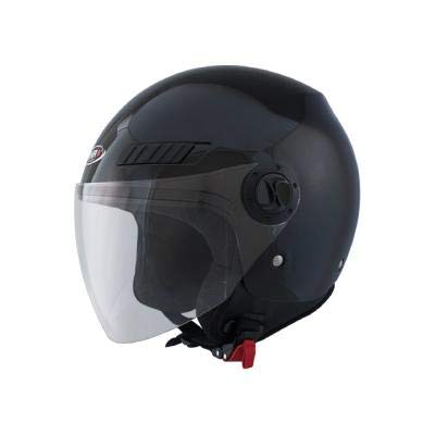 Shiro Casco Jet SH62, GS, Nero, L