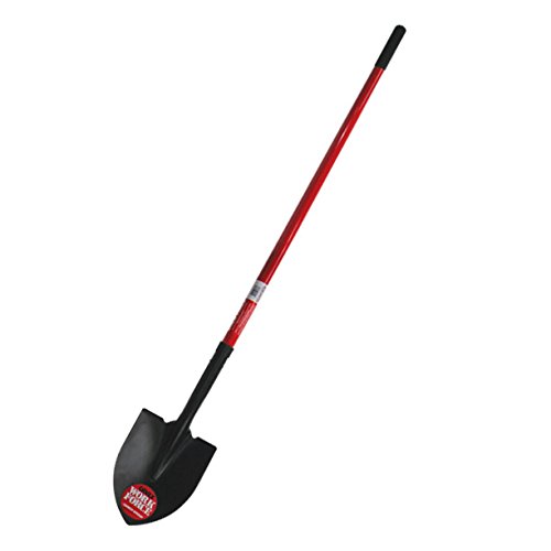 EmscoGroup 1234-1 Workforce Round-Point Shovel Long Handle, 48 in.
