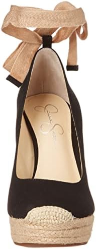 Jessica Simpson womens Zexie Espadrille Wedge Platform, Black, 5.5 US | Image 1