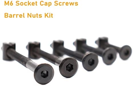 Dream on me, Delta, Graco, Fisher Crib Screws - M6-1.0 x 40/50/60/70/80mm Black Hex Socket Cap Bolts & Barrel Nuts Kit for Bed Frame & Bunk Bed