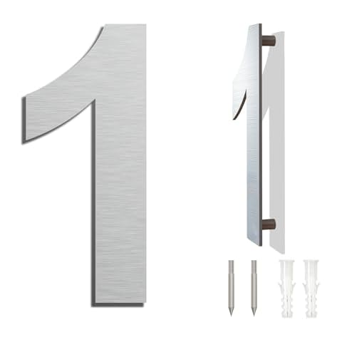 Ywonoby Modern House Number in Stainless Steel Cover