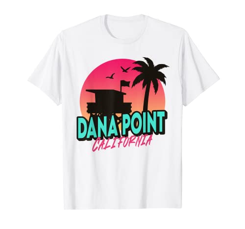 Vintage Dana Point California Beach Palm Trees CA Retro T-Shirt