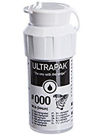 Kerr 13213 Gingibraid+ Aluminum Potassium Sulfate Retraction Cord, Bottle, 3A, Large, Yellow With Pink Strand #TOP20