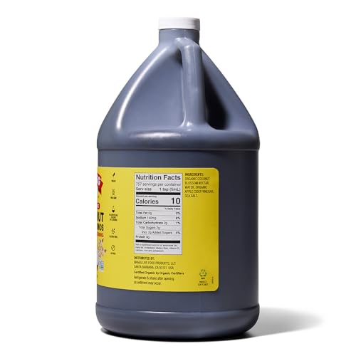 Bragg Organic Coconut Aminos, Soy-Free Seasoning - Vegan, Gluten Free, No GMO’s, Kosher Certified (128 Ounce)