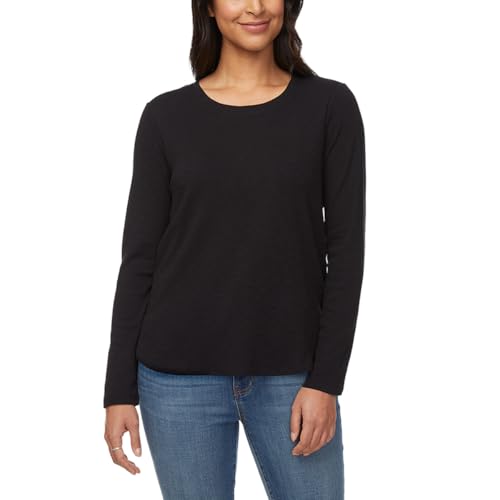 T-shirt flammé à manches longues femme Kirkland haut coton mode automne