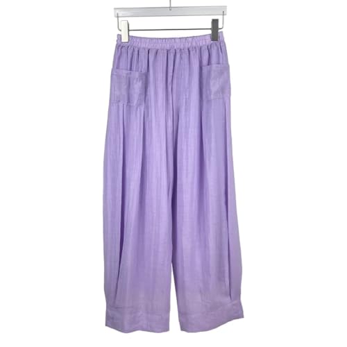 Pantalon de yoga large lavande femme parfait pour se détendre en été