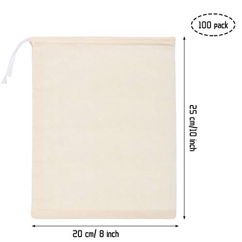 Sacs en mousseline de coton de qualité supérieure 20x25cm pour herbes et bijoux - 2