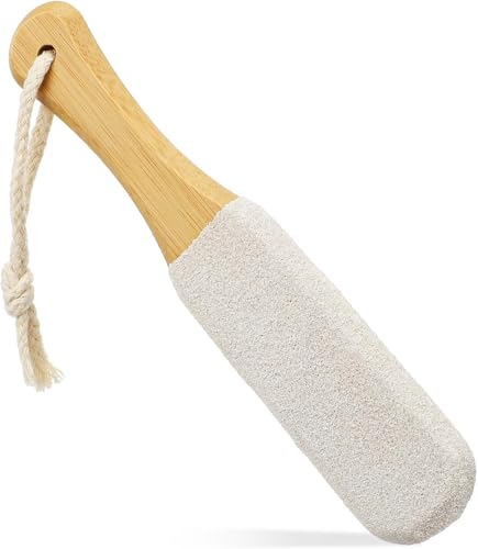 Image of Beaute Secrets Double-Sided Pumice Stone with Handle | Foot Scrubber & Callus Remover for Dead Skin | Pedicure Foot File for Cracked Heels, Corns & Hard Skin - Shower Safe Foot Care Tool