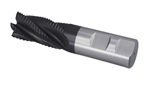 Accusize Industrial Tools Standard Tooth M42 8% Cobalt Tialn Roughing End Mill, 1'' Diameter, 1'' Shank Diameter, 3'' Flt Length, 1102-0031