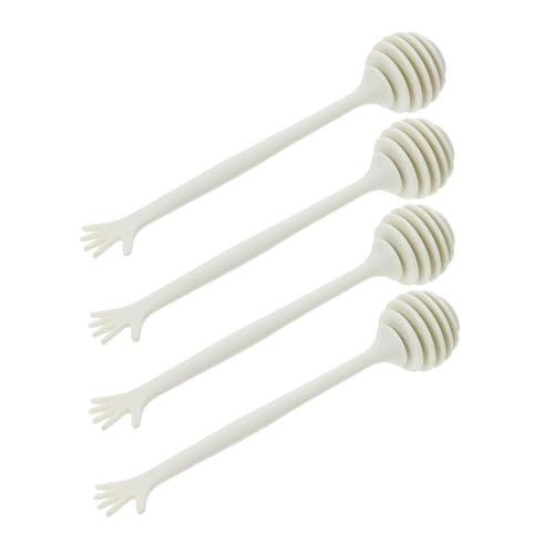 Alipis 4pcs Honey Dipper Sticks Food-grade Honey Stirring Rods Practical Tools for Home and Restaurant Use Easy to Clean Multipurpose Kitchen Accessories