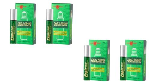 2 Packs - Twin Green Eagle Roll On Essential Medicated