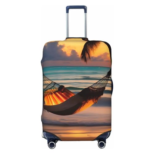 Luggage Suitcase Cover Protector, Printed Sunset beach hammock Luggage Covers for Suitcase, Baggage Covers Fits 18-32 Inch Luggage