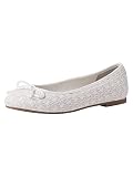 Bailarinas de moda Tamaris Damen 1-1-22101-28, Zapatos Tipo Ballet Mujer, Logotipo de Color Blanco, 40 EU