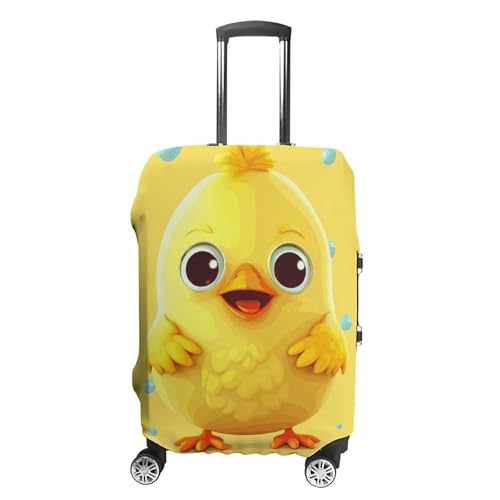 Cute Yellow Chicken Luggage Cover, Washable Elastic Suitcase Cover Protector Fit 18-32 Inch Luggage