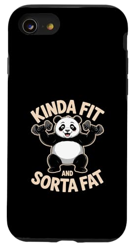 Kinda Fit Sorta Fat Funny Panda �W�� ���t�e�B���O �X�}�z�P�[�X iPhone SE (2020) / 7 / 8 �p