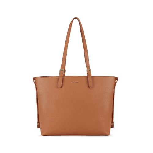Image of Fastrack Mood Muse Laptop Tote for Women, Faux Leather Handbag With Padded 14-Inch Laptop Compartment, Spacious Interior With Multiple Pockets, Trendy Women's Handbags, Shoulder Bags For Girls
