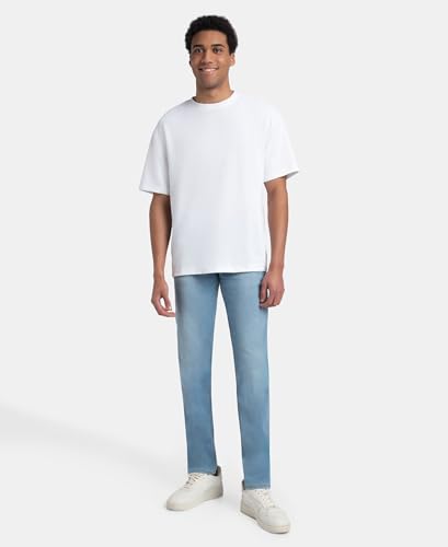 Image of Jockey UM23 Men Super Combed Cotton Blend Oversized T-Shirt with StayFresh Treatment